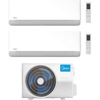 Midea Climatizzatore Dual Split serie Breezeless E 9+18 con M5OE-42HFN8-Q Inverter R 32 Wi-Fi Classe A++