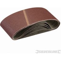 5 BANDES PAPIER DE VERRE 100 X 610 MM GRAIN 60 SILVERLINE 196070