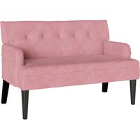Banc intérieur Chesterfield Rose 112 x 65,5 x 75 cm Velours fr9697 - Maison La Vie