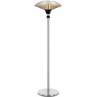 Blumfeldt – Parasol chauffant infrarouge 2100W – Technologie IR ComfortHeat – Surface de chauffage jusqu'à 42 m² – Base télescopique réglable