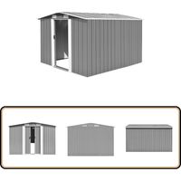 Abri de jardin 257x298x178 cm Métal Gris - Abri De Jardin - Abri Métallique - Stockage Extérieur - Outillage De Jardin - Rangement Jardin
