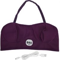 Machine de Massage Vibrant pour Poitrine - Soutien-gorge Électrique Chauffant, Type Rechargeable Violet