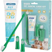 Nobleza Set Igiene Orale Cani/Gatti Spazzolino Doppia Estremità Dentifricio