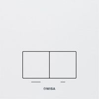 Wisa Delos Panneau de commande - rectangulaire - 16x16x1 - double chasse - aluminium - blanc mat