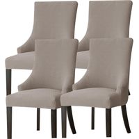Couvre-chaises à Manger 4pcs High Stretch Dining Chair Slipcover Slip One Soft Elastic Covers 360 ° Full Wrap Sild for Room Living Living Wedding Hotel Banquet, Slipcover