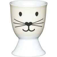 Kitchencraft Eierbecher "Katzengesicht" aus Porzellan