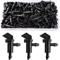 60 Pieces 1 GPH 4L/h Flag Drip Transmitter Drip Transmitter for Garden Watering Turf, Drip Irrigation Transmitters, Black
