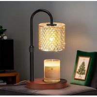 Lampe chauffe-bougie, Lampe chauffe-bougie avec minuterie et variateur, Lampes à bougies électriques, Lampe à bougie vintage en verre pour bougies parfumées, Maison, Chambre, Décoration