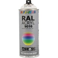 Bombe de peinture acrylique - Blanc Traffic satiné - RAL 9016 - Duplicolor - 400 ml