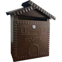 CASSETTA POSTALE 'NARCISO' cm 26x10x h 32 - rame antico