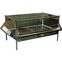 Brixo – Cage à poussin anti-souris avec mangeoire linéaire et abreuvoir – Longueur 94 cm – Protection filet sur ouvertures
