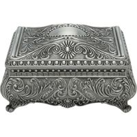 Coffret à bijoux vintage style européen, boîte métal luxe léger pour bagues colliers boucles d'oreilles