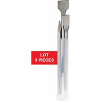 Lot de 3 pièces : 1 pic et 2 burins SDS+ Riss Industrie