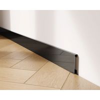 Sockelleiste FC aus Edelstahl 80 mm x 2700 mm - schwarz poliert
