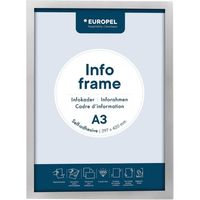 Cadres d'affichage autocollants Europel A3 argent (lot de 2) - DTM PRIMERA
