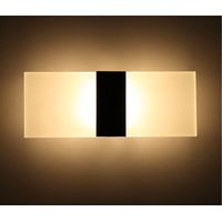 Applique murale d'intérieur 6W noir et blanc brossé Applique murale d'intérieur AC 85-265(V), éclairage de couloir moderne en acrylique pour couloir, chambre, escalier, lumières décoratives Taille de
