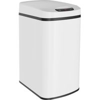 Poubelle Infrarouge 12L Secchio Rimovibile Inox ABS PP 28x22x41cm Blanc