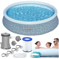 Garden Pool 396 x 84 cm with Filter Pump Set