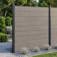 vidaXL Ensemble de Clôture 175 x 186 cm WPC et Aluminium Gris