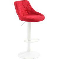 Sgabello bar LAZIO in tessuto rosso bianco