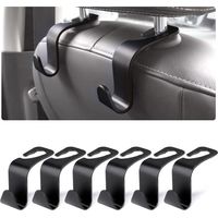 Lot de 6 crochets de rangement universels pour appuie-tête de siège arrière de voiture, crochets de rangement multifonctionnels et robustes pour siège arrière de voiture