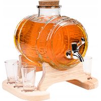 Carafe en verre de 2 L dans une boîte + support en verre + 6 verres