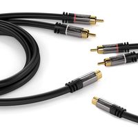 Cordon S-VHS HQ 1YC + 2 RCA Mâles - 1YC + 2 RCA Mâles Longueur 3 Mètres
