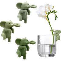 Lntyq Support éléphant pour plante, support pour pousses, troncs, pousses et boutures, support de plante pour les amateurs de plantes de jardin d'intérieur, 3 pièces