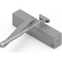 Ferme porte hydraulique réversible à glissière DOM Unik 4500 argent 120 Kg force 2 à 6