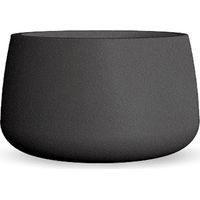 Moovere – Jardinière ronde CAMELIA 80 pour plantes et fleurs – Ø79 x 46,5 cm – Polyéthylène résistant aux UV – Intérieur et extérieur – Anthracite