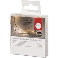 Guirlande lumineuse 40 mini LED 235 cm avec fil et minuterie