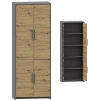 ALTIVO REG 70 4D, librer铆a artesanal color antracita, armario cerrado, archivadores de ropa