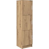 Vidaxl – Buffet haut en chêne artisanal 31.5 x 32 x 122.5 cm – Grand espace de rangement – Design moderne pour intérieur