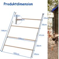 Grande perche pour poulailler – perche pour poules, jouet ludique pour poules, accessoires pour poulailler