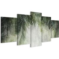 Cuadro sobre lienzo italiano de 100 x 50 cm, pentáptico, estilo boho, naturaleza. Cuadro sobre lienzo italiano de 150 x 75 cm, pentáptico, estilo boho, naturaleza.