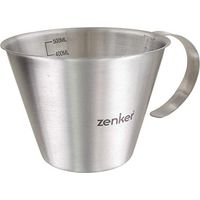 Fackelmann FCK44992 Misurino con Parte Graduata all'Interno Acciaio 12x6,8x9cm, Sybaris, (Colore: Argento), quantità: 1 Pezzo Inossidabile, Dosatore in Vetro da 500 ml