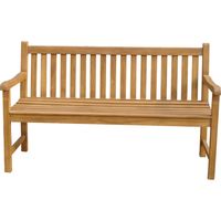 C&L Jardin – Banc de jardin en teck massif 150 cm – Assemblage tenon/mortaise – Finition brute – Entretien huile teck