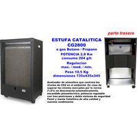 Stufa A Gas Catalitica HJM 2,8 KW GC2800 720x430x375