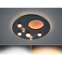 Moderne LED Deckenleuchte ZODIAC dimmbar über Schalter, 5.100 Lumen hell Ø 50cm