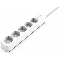 INCA Steckdosenleiste IPW-44GB 5fach, LED Anzeige Kinderschutzfunktion Weiß 1,5m