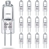 12pack Ampoule G4 12V 20W,Ampoule Halogene G4 20W, Ampoule Hotte Aspirante Dimmable Halogènes,Halogene G4 2700K Blanc Chaud Lampe,Ampoules G4 Pour Remplacer Les Lustres En Cristal