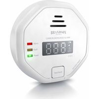 Brandson Kohlenmonoxid Melder mit LCD Display CO Alarm mit 85 dB - Batteriebetrieben
