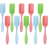 Lot de 20 bêches de jardin en plastique, petites bêches à main, outils de jardinage avec échelle pour désherber, replanter, creuser (couleur aléatoire)