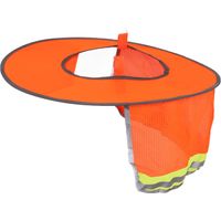 Casquette de sécurité avec visière anti-soleil et bandes réfléchissantes orange haute visibilité
