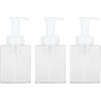 3pcs Distributeur de Savon Moussant 250ml Bouteille de Pompe de Liquide Vide Bouteille de Presse Plastique
