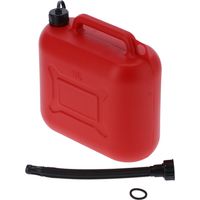 Jerry Can ABS en plastique portable bidon de gaz style militaire réservoir d'huile approvisionnement industriel 10L rouge