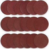 50 Sanding Discs, Disc Diameter 180 Mm, Red Sandpaper With P60 Grit For Dry Application
