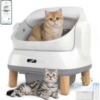 Litière pour Chat autonettoyante, litière autonettoyante Automatique et bac à litière Chat avec Design Ouvert, Taille XXL, Commande par APP et capteurs de sécurité, adapté aux Grands Chats