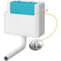 Dual Flush Concealed Cable Cistern with Chrome Push Button