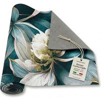 Chemin antidérapant Gigli 50 cm, lavable et découpable, fond en PVC, 100 % polyester, fabriqué en Italie Cm. 50x500
